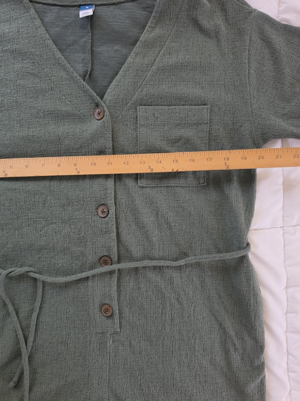 Old Navy Textured -knit Utility Short Sleeve Button Romper - Picture 4 of 6